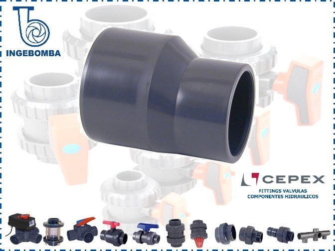 CEPEX, REDUCCION CONICA EXCENTRICA DE PVC. (09030) CEPEX, REDUCCIÓN CÓNICA EXCÉNTRICA DE PVC (09030) - Imagen 1