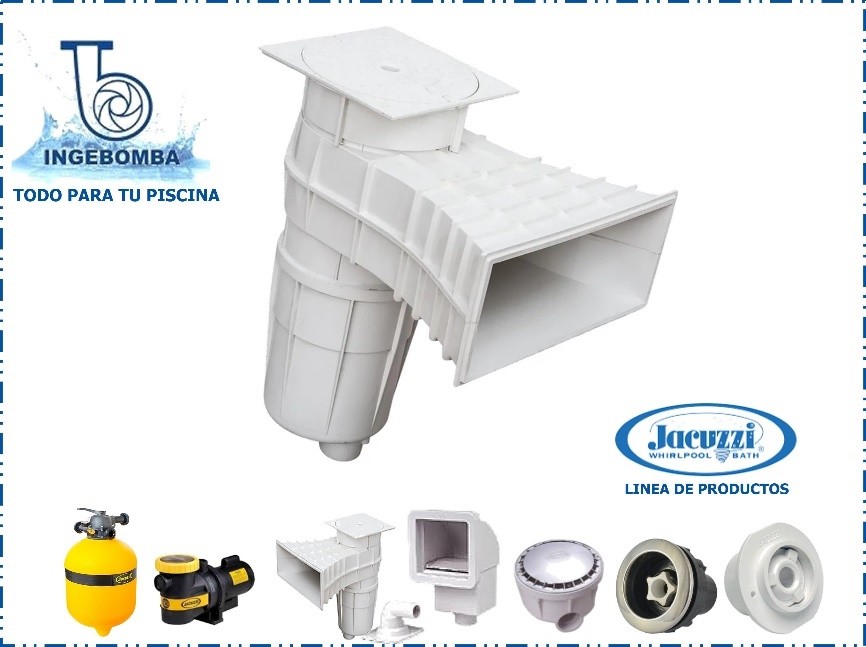 JACUZZI SKIMMER W ASPIRADOR SUPERFICIAL JACUZZI SKIMMER W ASPIRADOR SUPERFICIAL – BOCA EXTENDIDA - Imagen 1