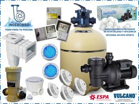 KIT VULCANO & ESPA DE FILTRADO 7,3 M3 H KIT VULCANO & ESPA DE FILTRADO 7,3 M³/H (ING0008) - Imagen 1